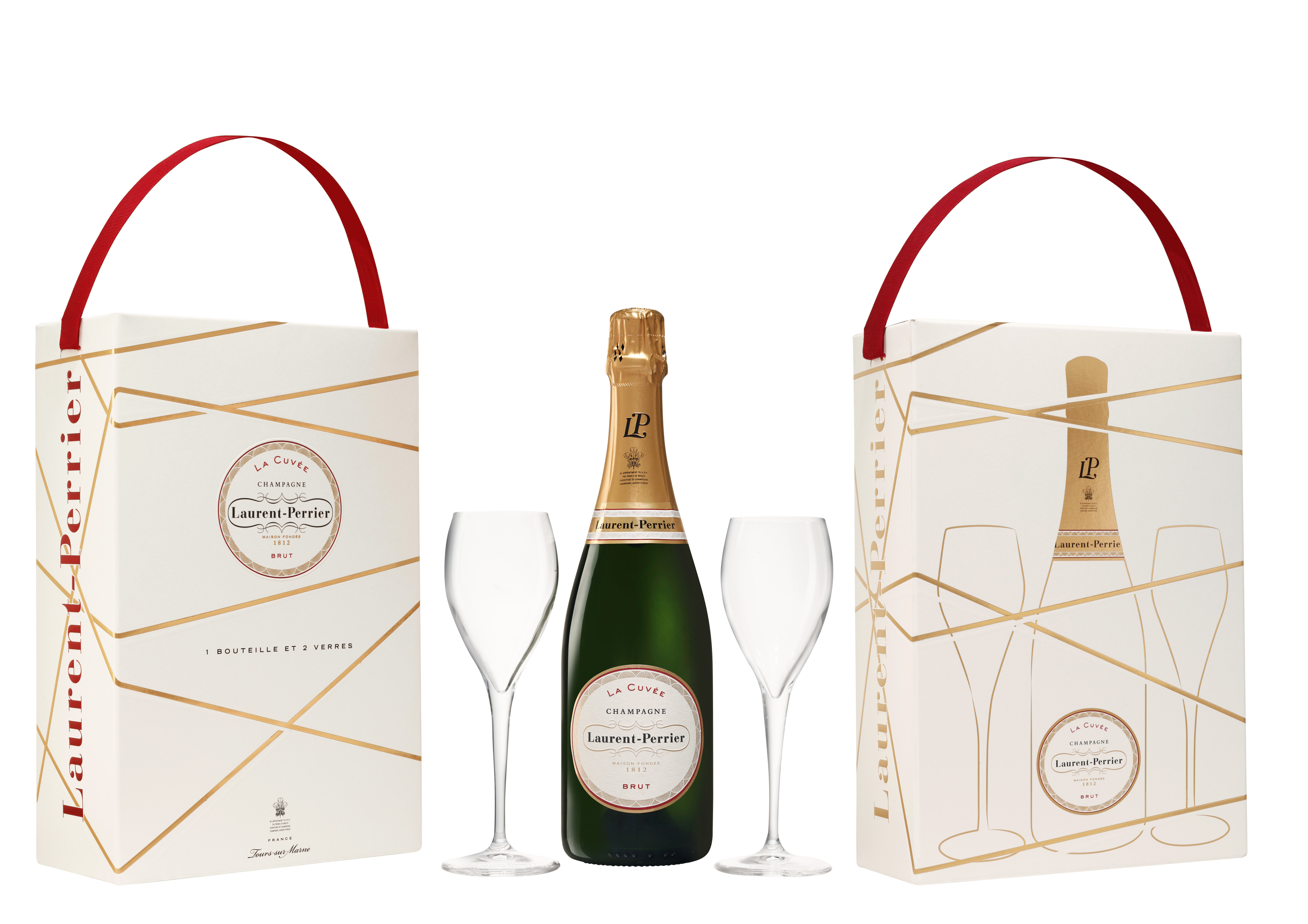 Champagner Laurent-Perrier La Cuvée in GP + 2 Gläser